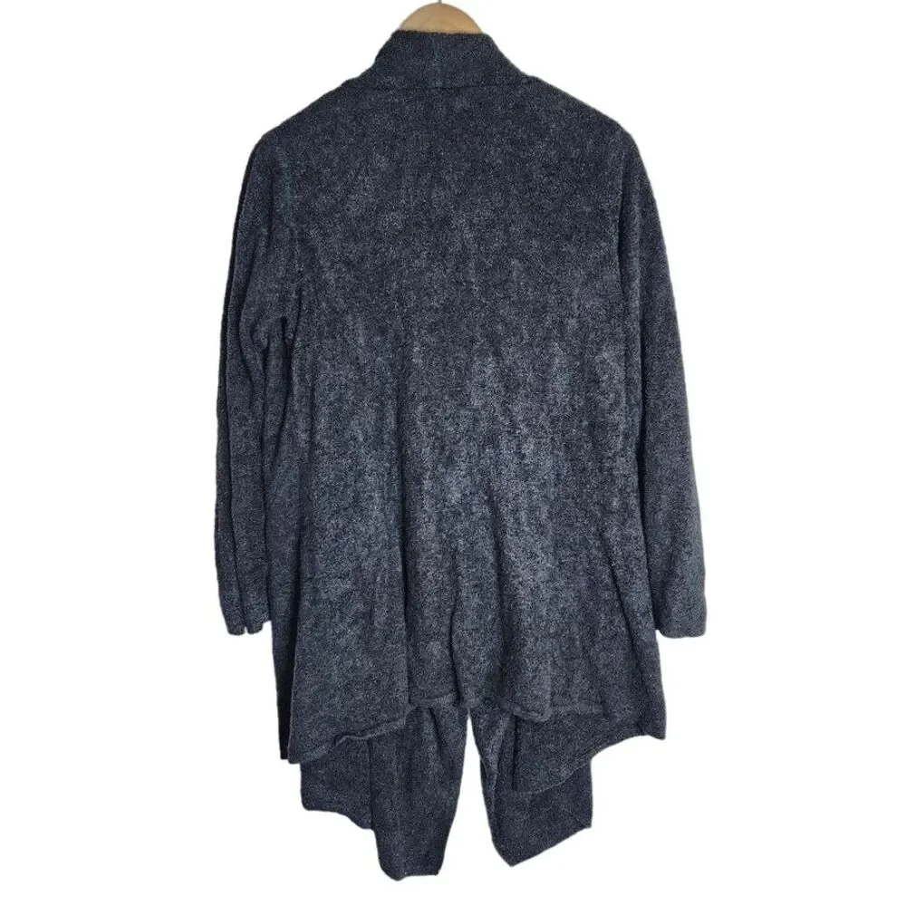 Barefoot Dreams Cardigan Sweater Women's‎ S / M Bamboo Chic Lite Soft Black